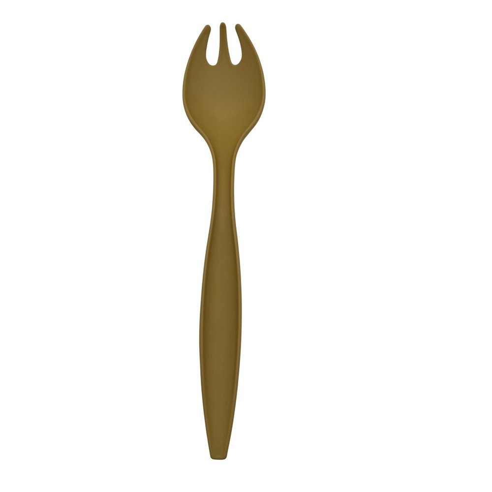 Tupperware Spork Spoon Fork Utensil Mustard Yellow Serving Salad‎ Kitchen